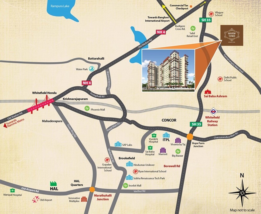 Serene Town Location Map Image