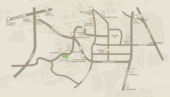 Sobha Ltd. Sobha Clovelly Location Map Image