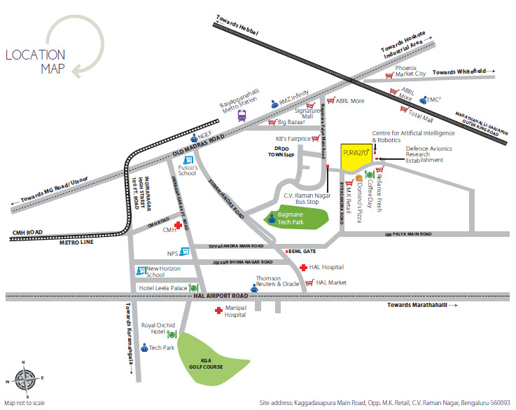 Purva 270 Degrees Location Map Image