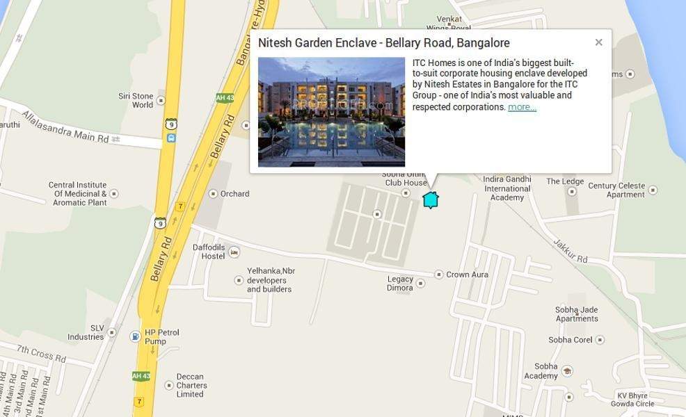 Nitesh Estate Garden Enclave Location Map Image