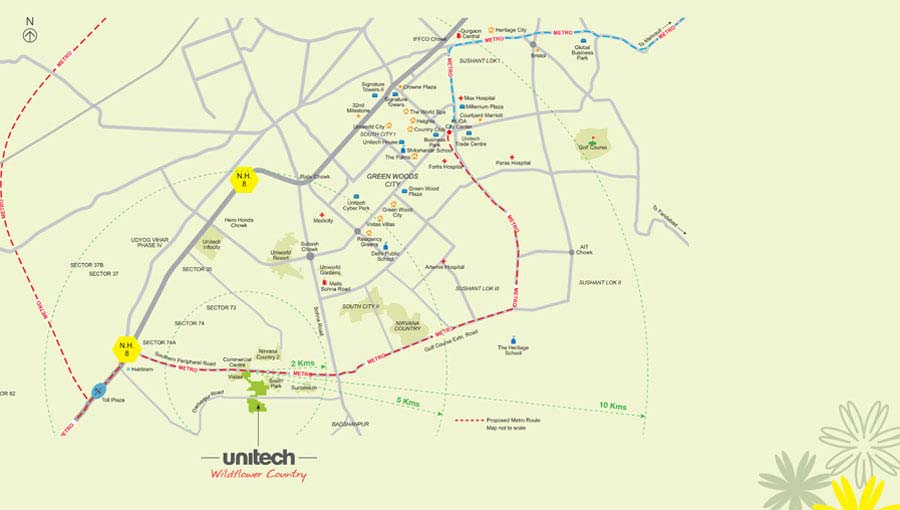Unitech Anthea Floors Location Map Image