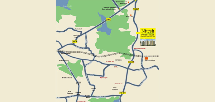 Nitesh Estate Nitesh Forest Hills Location Map Image