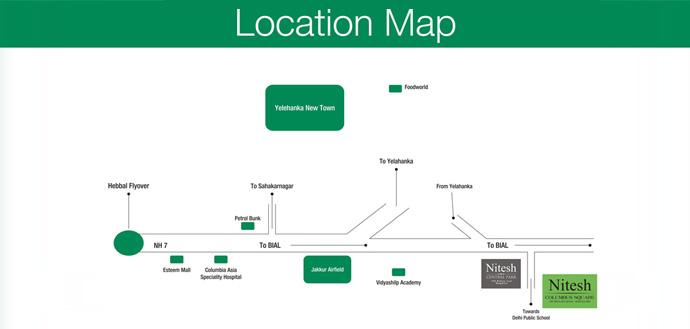 Nitesh Estate Columbus Square Location Map Image