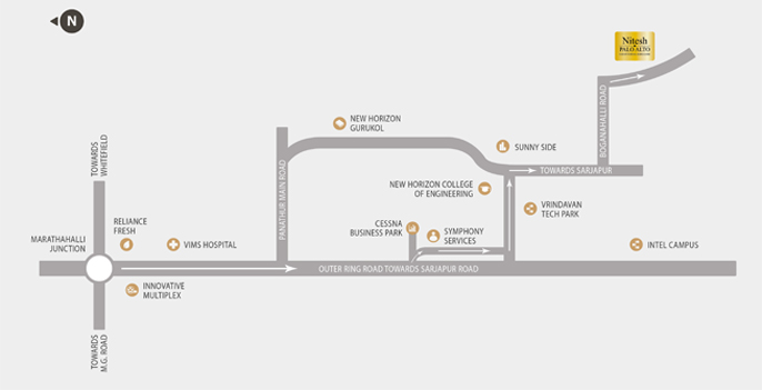Nitesh Estate Palo Alto Location Map Image