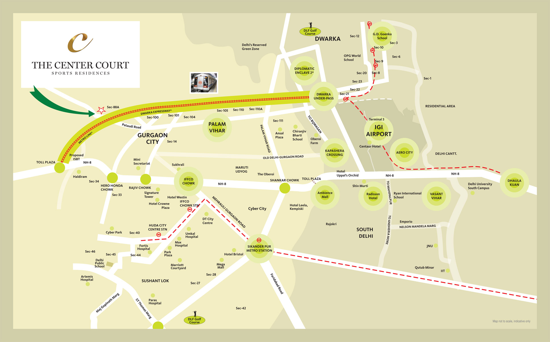 The Center Court Location Map Image