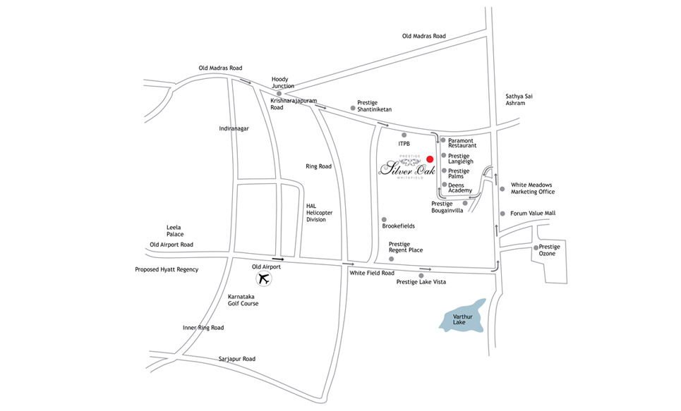 Prestige Silver Oak Location Map Image