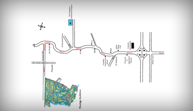Prestige Golfshire Location Map Image