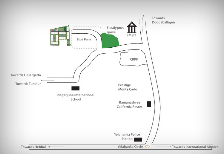Prestige Garden Bay Location Map Image