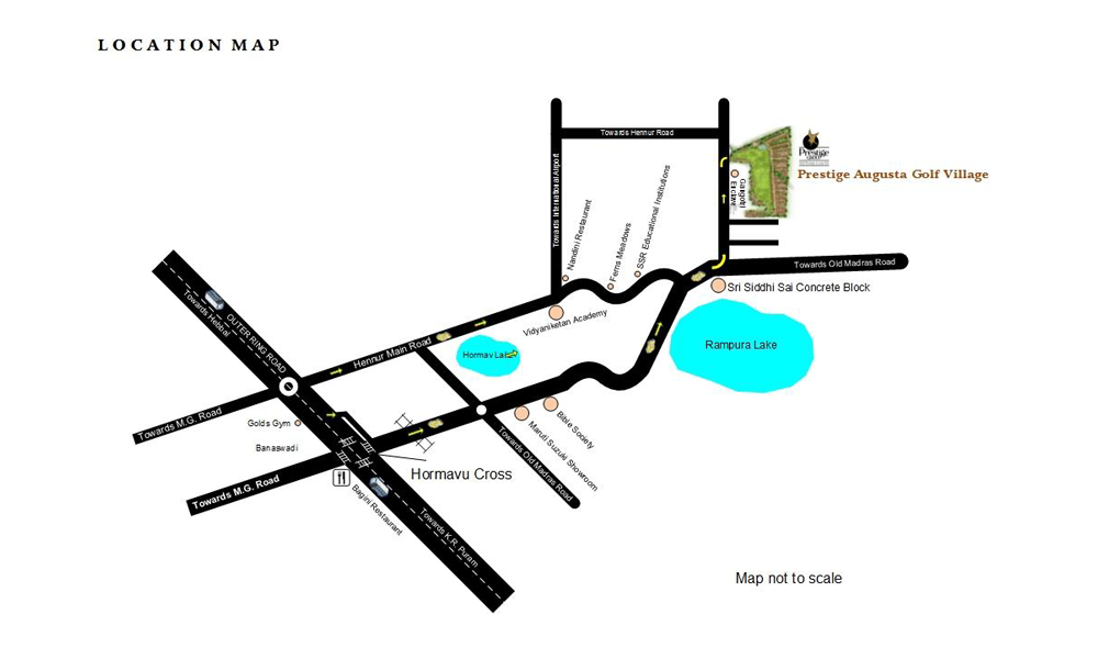 Prestige Augusta Golf Village Location Map Image