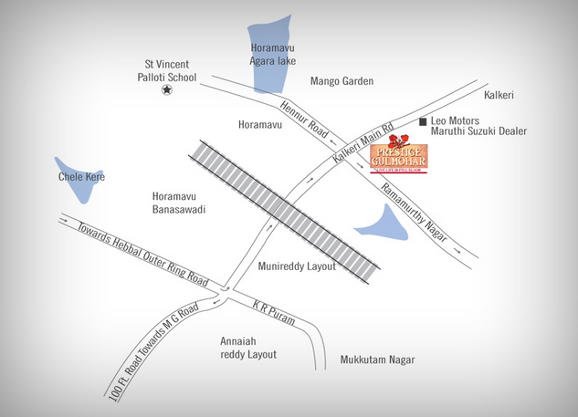 Prestige Gulmohar Location Map Image