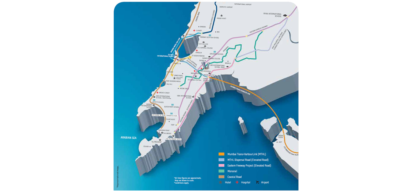 Bombay Island City Center Location Map Image