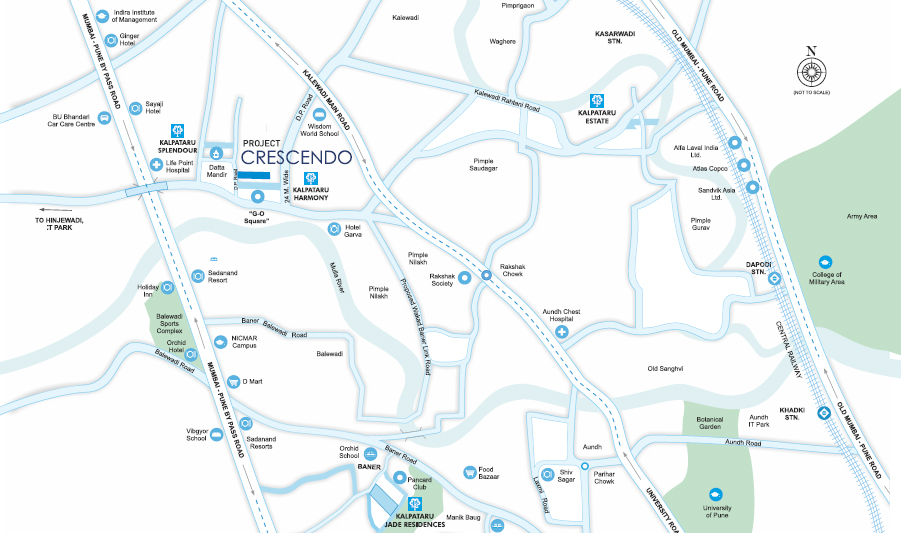 Kalpataru Crescendo Location Map Image