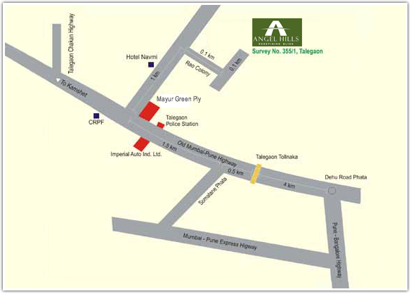 Om Angel Hills Location Map Image