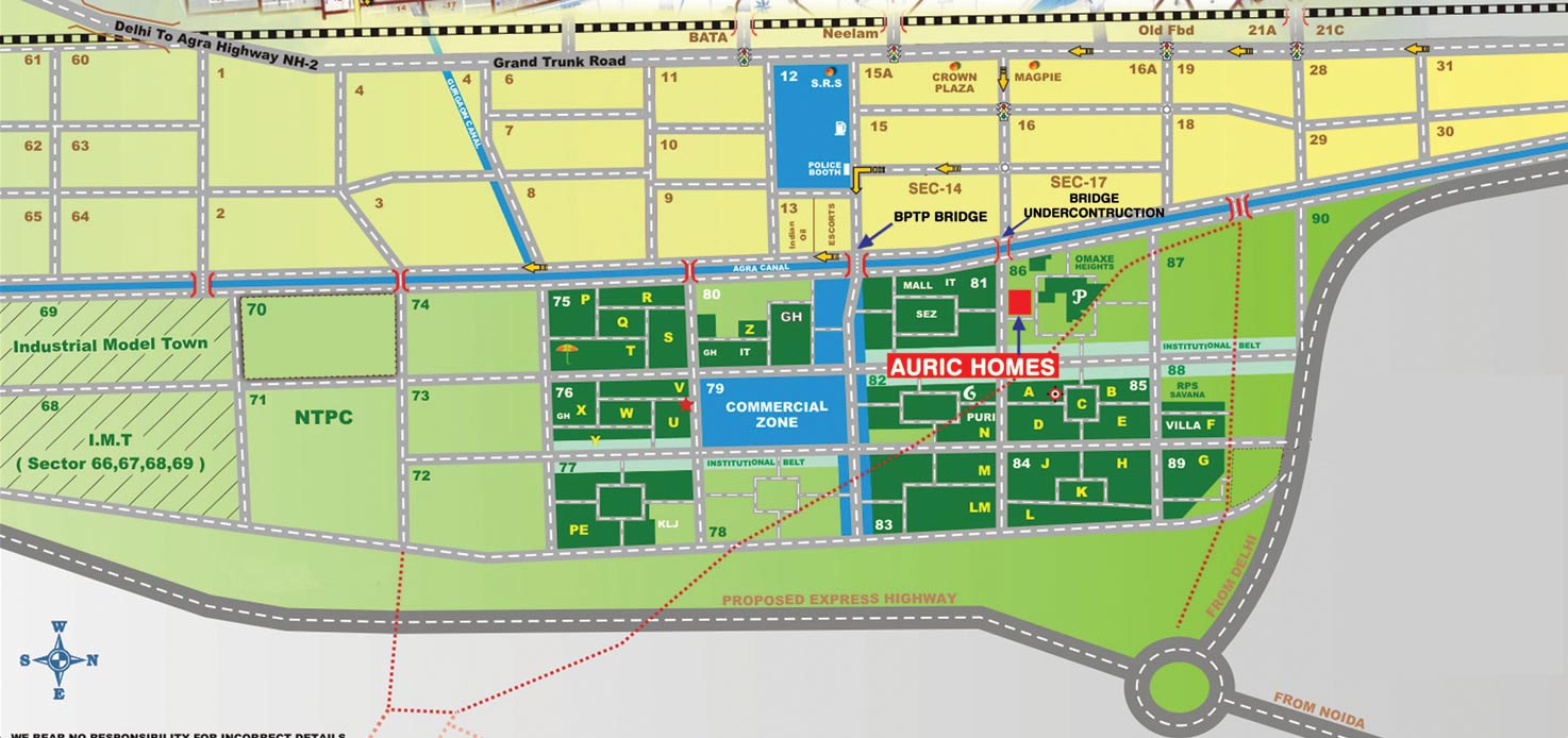 Auric Happy Homes Location Map Image