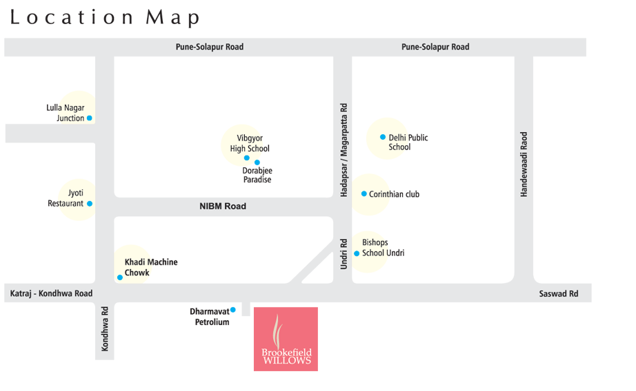 Nirman Brookefield Willows Location Map Image