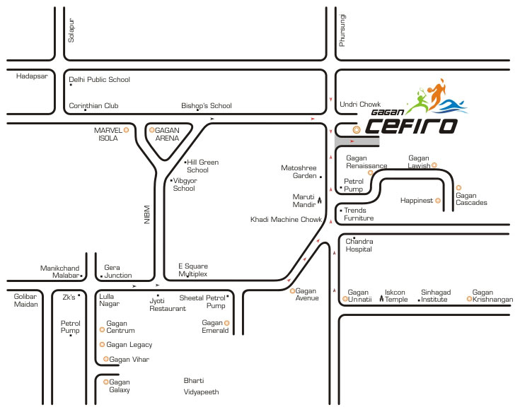 Gagan Cefiro Location Map Image