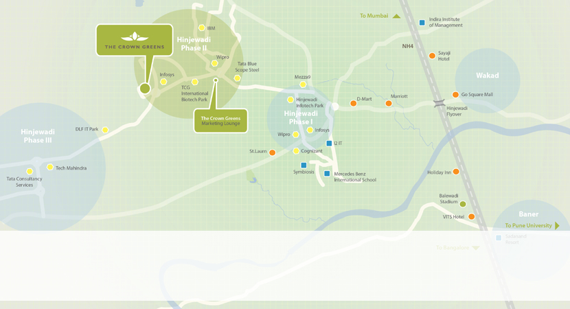 The Crown Greens Location Map Image