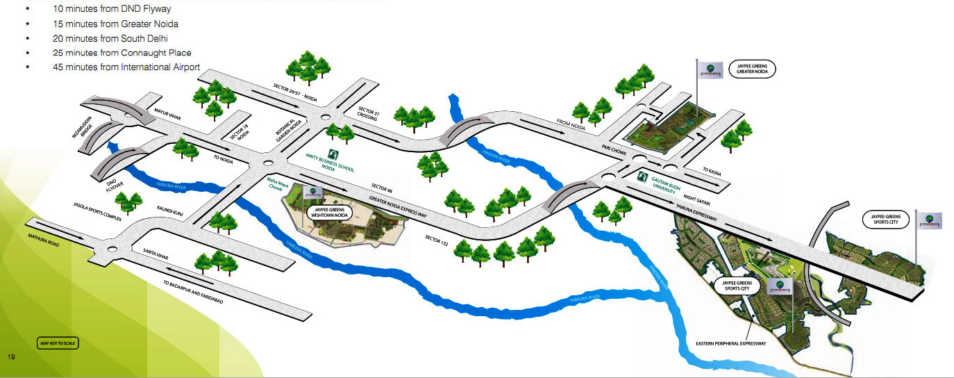 Jaypee Greens Knight Court Location Map Image