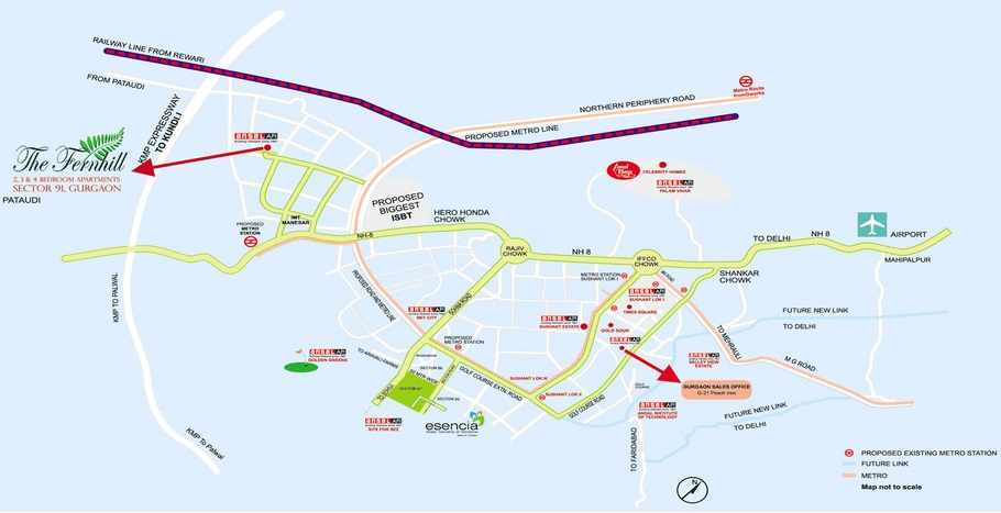 Ansal The Fernhill Location Map Image