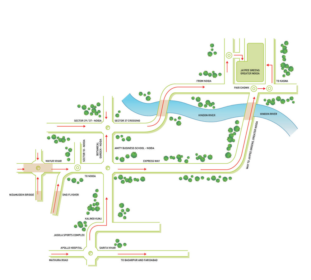 Jaypee Kosmos Location Map Image