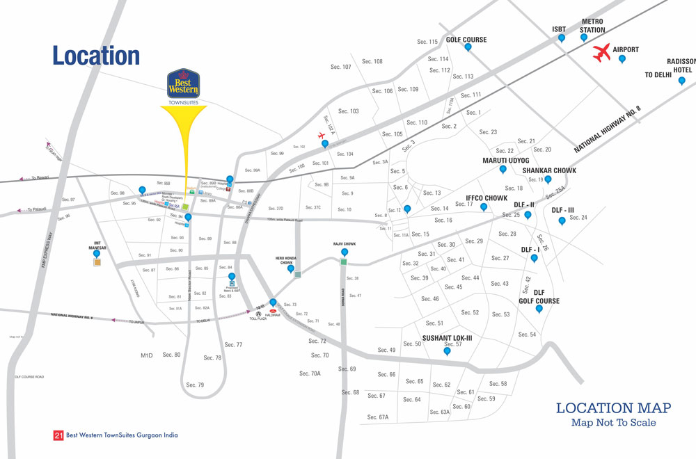 Kpdk Best Western Location Map Image