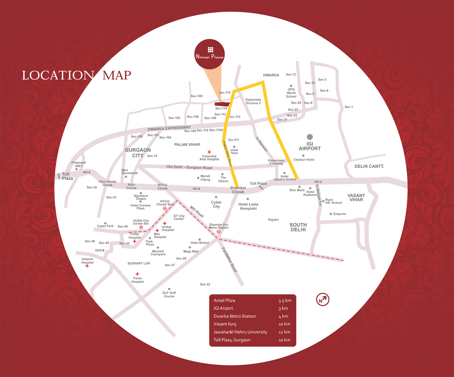 Nimai Place Location Map Image