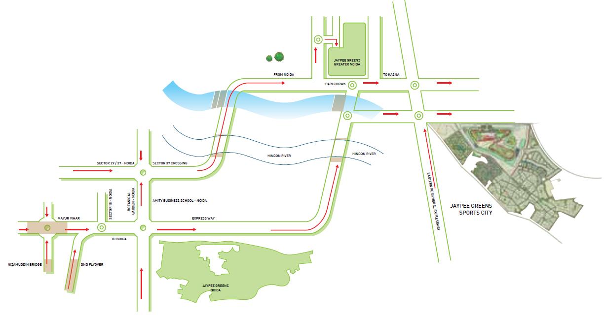 Jaypee Pavilion Court Location Map Image