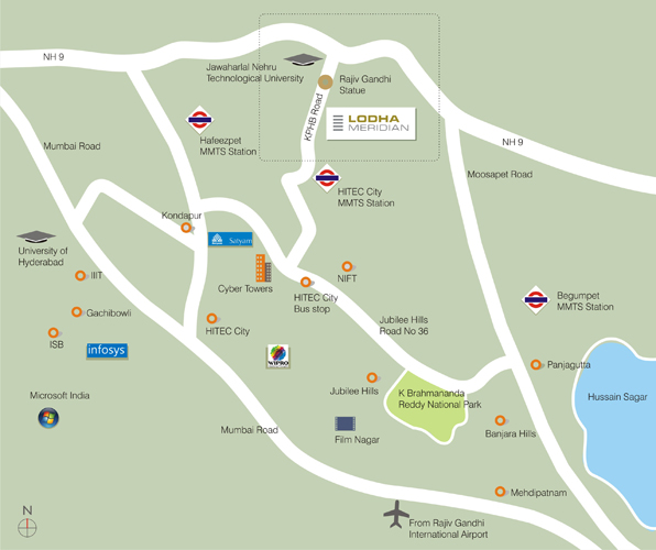 Lodha Meridian Location Map Image