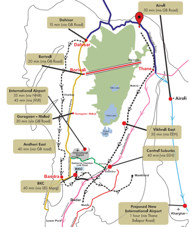 Lodha Splendora Location Map Image