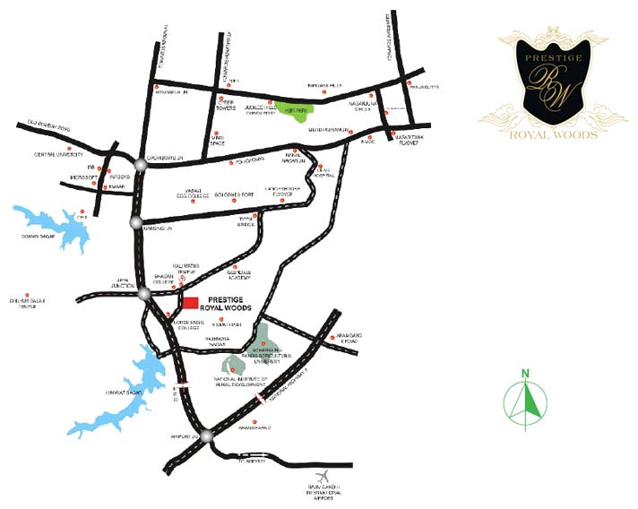 Prestige Royal Woods Location Map Image