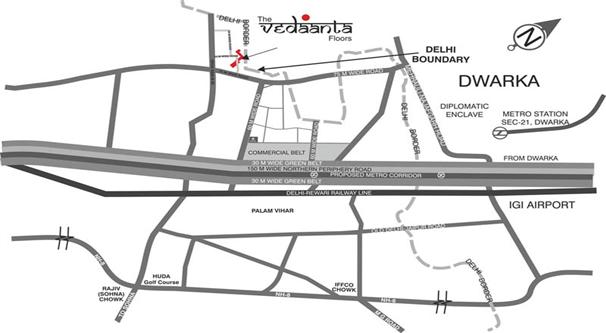 Raheja Vedaanta Location Map Image