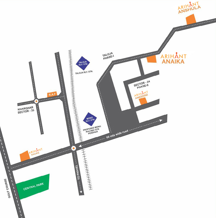 Arihant Anaika Location Map Image
