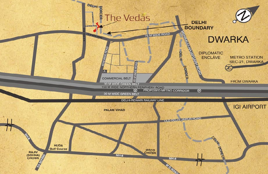 Raheja Vedas Location Map Image