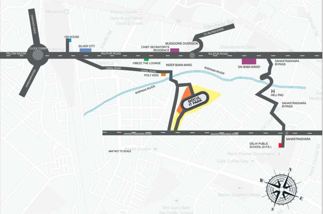 Supertech Doon Square Location Map Image