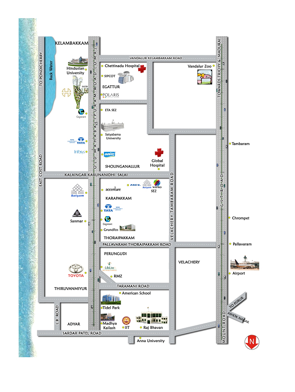 Hiranandani Oceanic Location Map Image