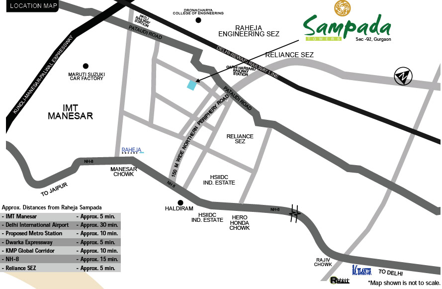 Raheja Sampada Location Map Image