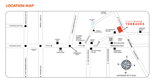 Puravankara Purva Scarlet Terraces Location Map Image