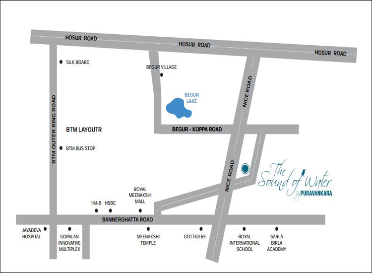 Puravankara The Sound Of Water Location Map Image