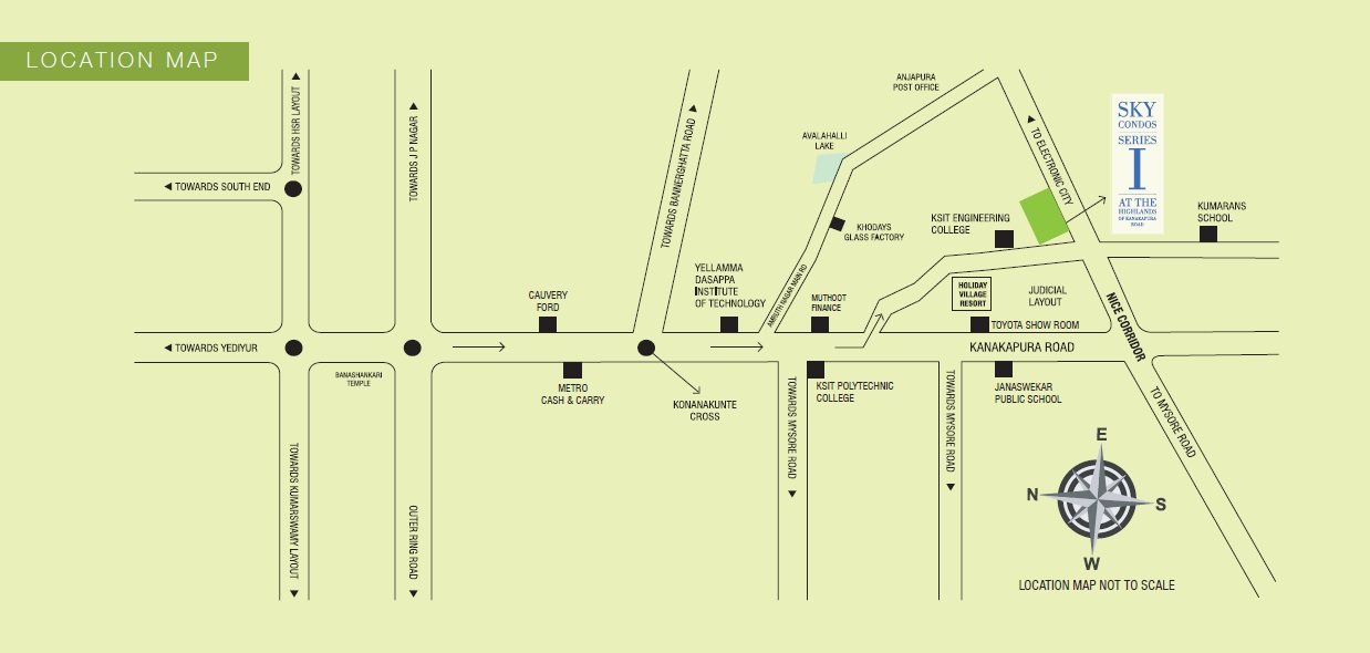 Puravankara Purva Skycondos Series I Location Map Image