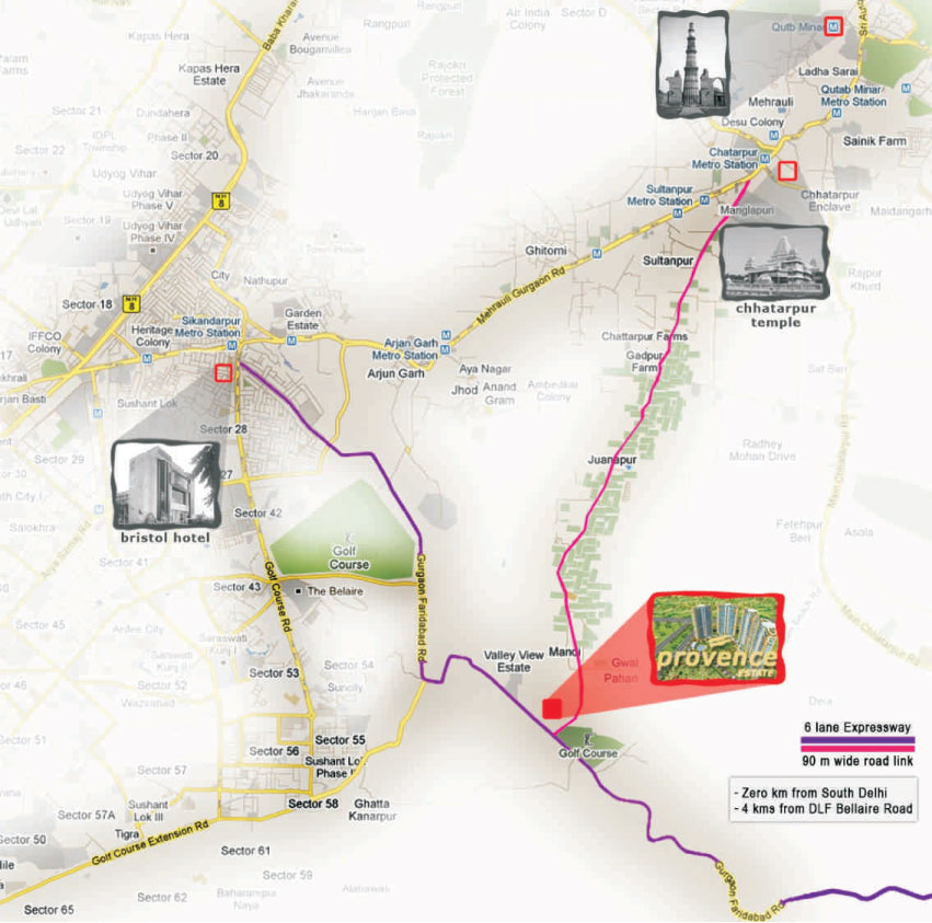 Krrish Provence Estate Location Map Image
