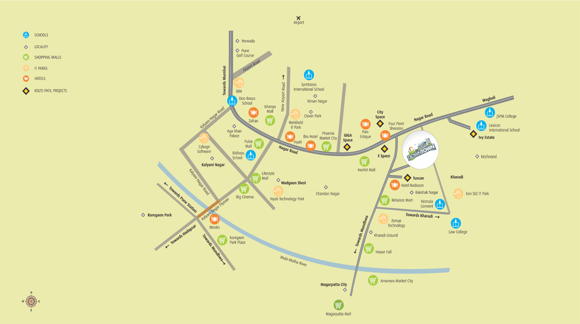 Kolte Patil Downtown Location Map Image