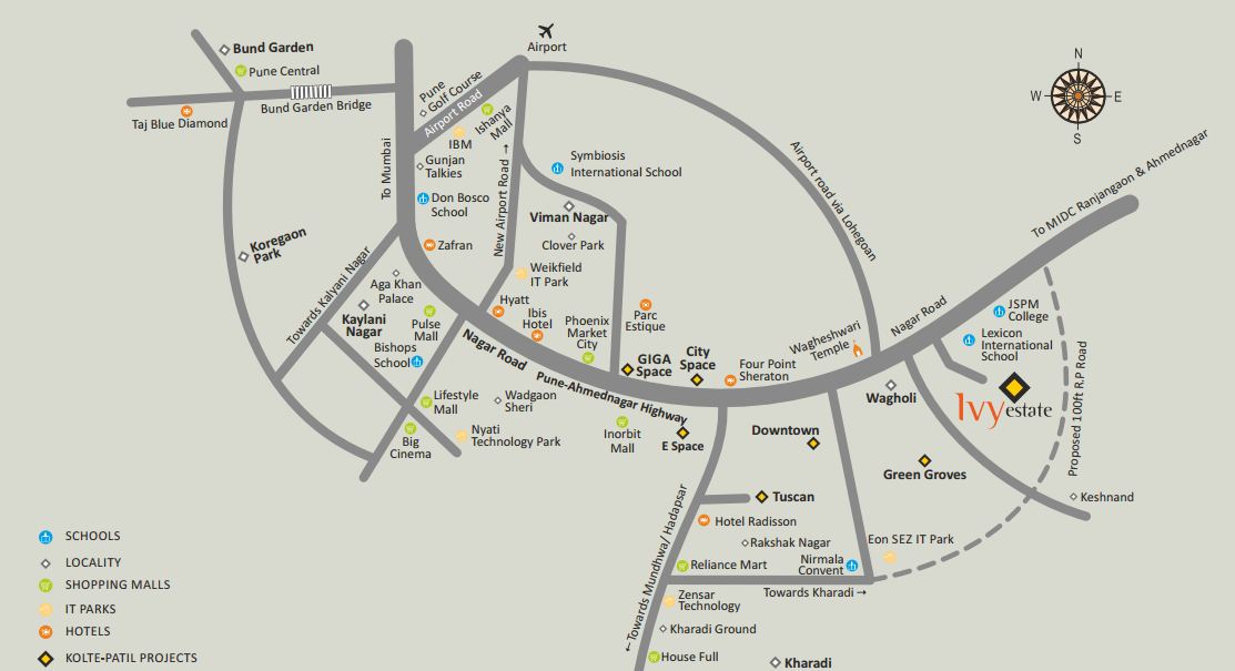 Kolte Patil Ivy Estate Location Map Image