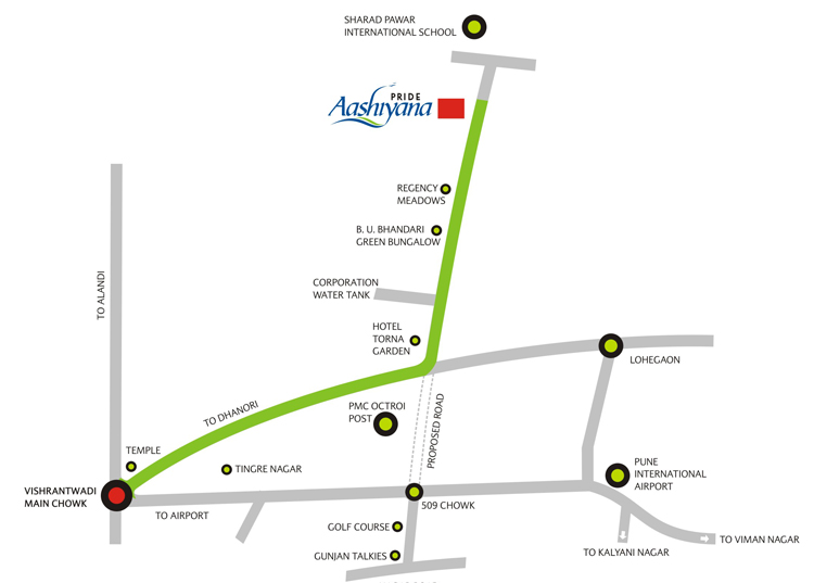Pride Aashiyana Location Map Image
