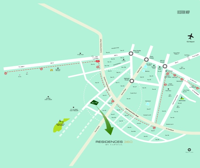 Capital Residences 360 Location Map Image
