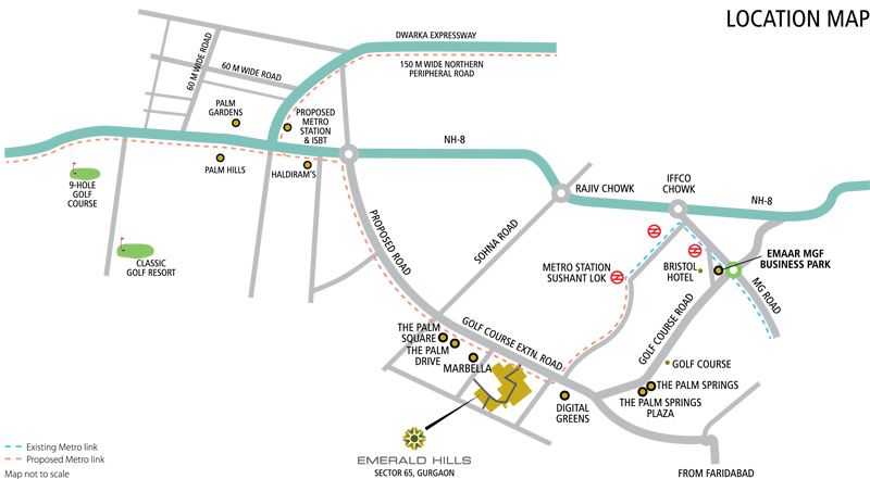 Emaar Emerald Estate Location Map Image