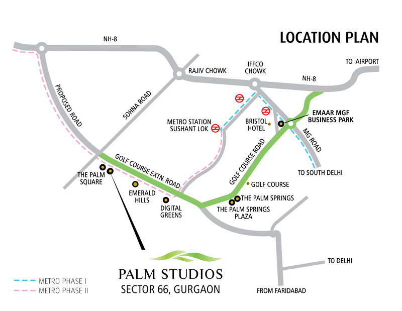 Palm Studios Location Map Image