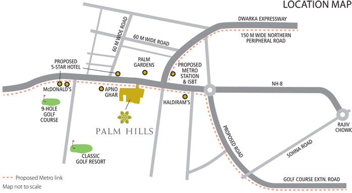 Emaar Palm Hills Location Map Image