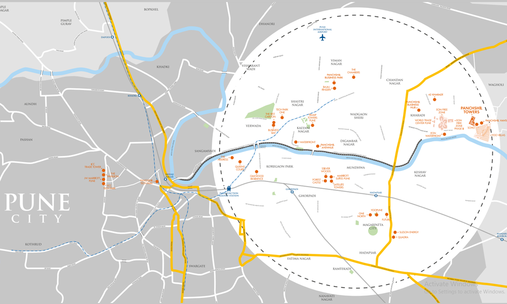 Panchshil Towers Location Map Image