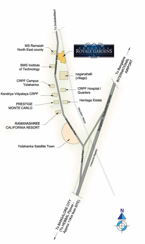 Prestige Royale Gardens Location Map Image