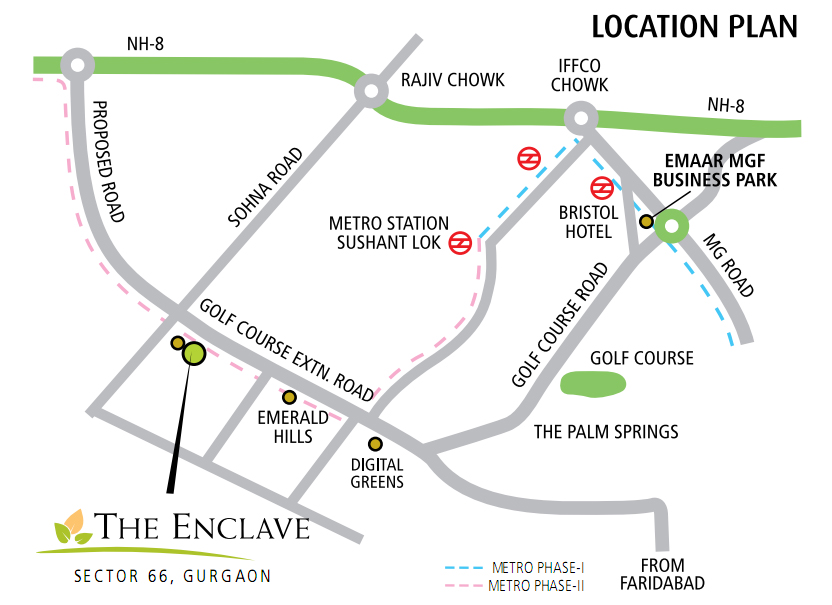The Enclave Location Map Image